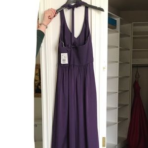 Halter neck dark purple (amethyst) formal gown